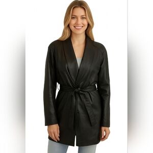 Wilson's Leather Black Coat Thinsulate Removeable Lining Size M Great Condition